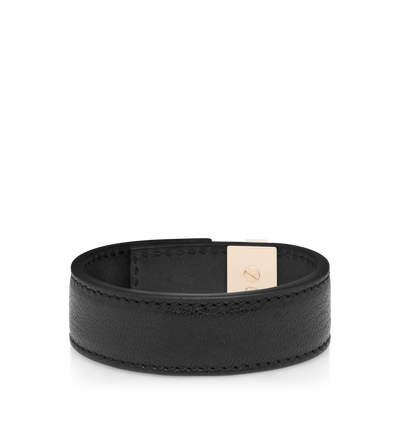 SUPPLE GRAIN LEATHER T LATCH BRACELET image number 1