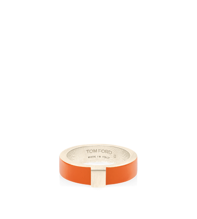 TOM FORD  ORANGE POPPY ANELLO SOTTILE FERA IN OTTONE LACCATO OPACO