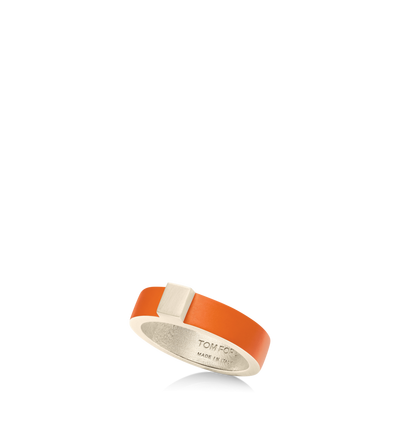 TOM FORD  ORANGE POPPY ANELLO SOTTILE FERA IN OTTONE LACCATO OPACO