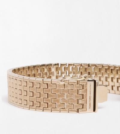 TOM FORD BRASS PALE GOLD BRASS AION BRACELET