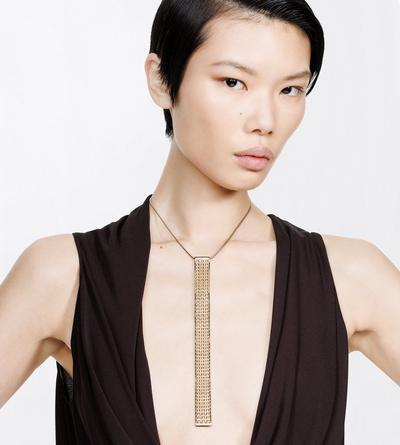 TOM FORD BRASS PALE GOLD BRASS AION NECKLACE