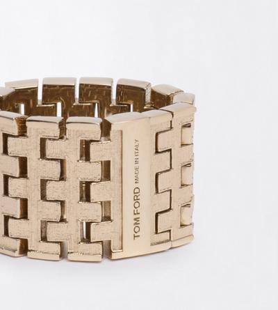 TOM FORD BRASS PALE GOLD BRASS AION RING