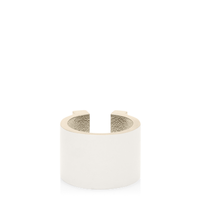 TOM FORD BRASS WHITE PEARL MATTE LACQUERED BRASS FERA OPEN RING