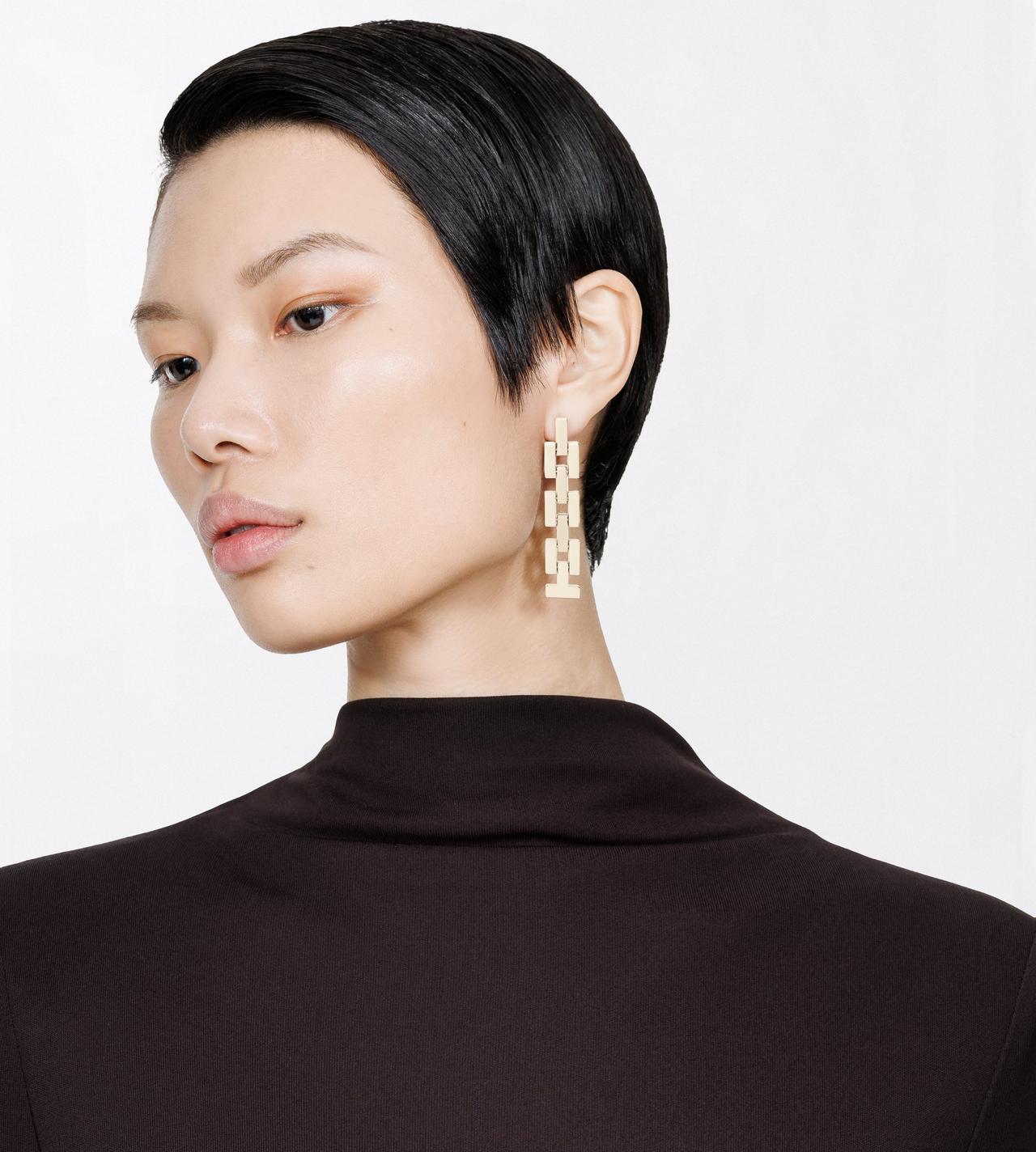 TOM FORD BRASS PALE GOLD BRASS LIA EARRINGS