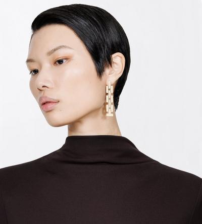 TOM FORD BRASS PALE GOLD BRASS LIA EARRINGS