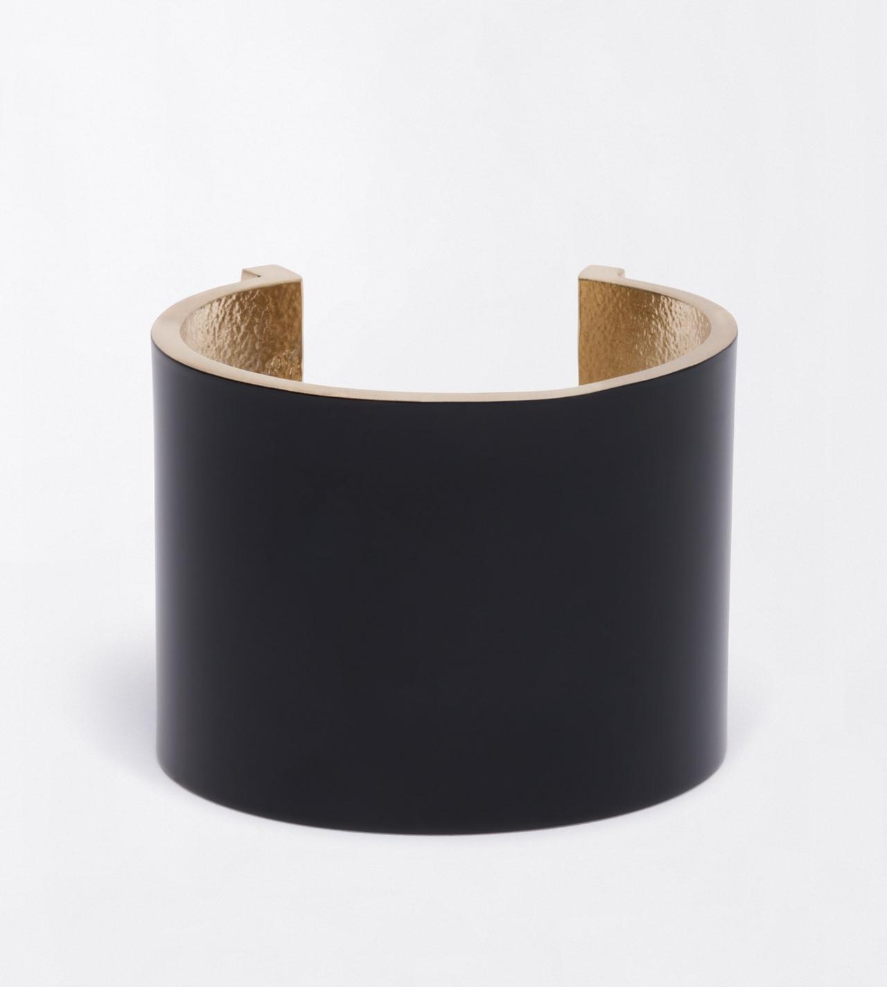 TOM FORD BRASS BLACK + CRYSTAL MATTE LACQUERED BRASS AND CRYSTAL STONES FERA CUFF