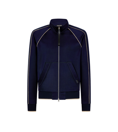 JERSEY ZIP THROUGH WITH PIPING