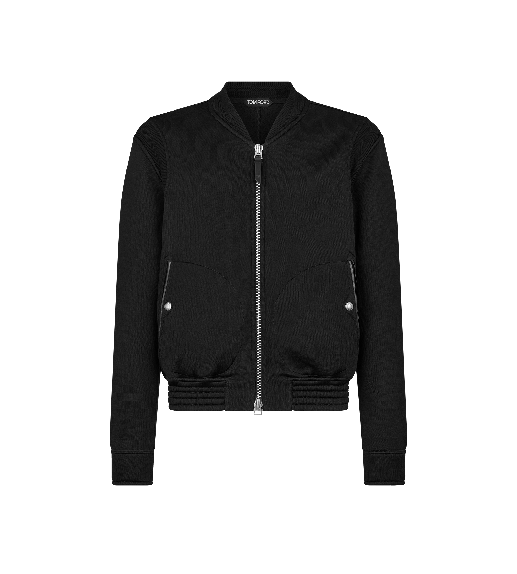 COTTON VISCOSE RIB BOMBER