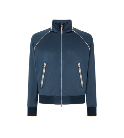 CONTRAST SIDE STRIPE ZIP THROUGH image number 0