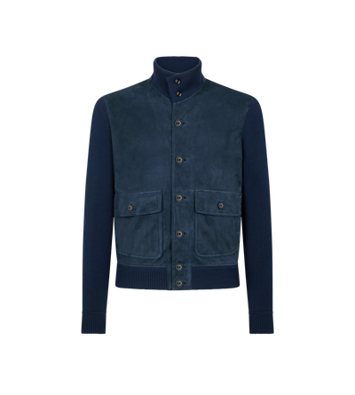 SUEDE FRONT MERINO BLOUSON