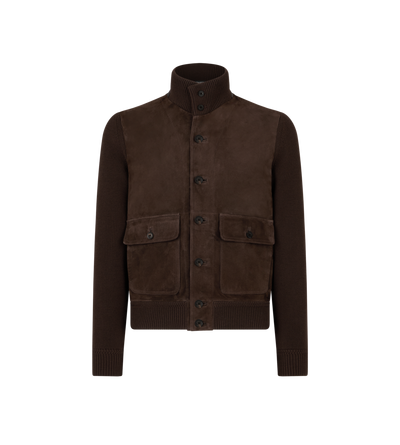 SUEDE FRONT MERINO BLOUSON image number 0