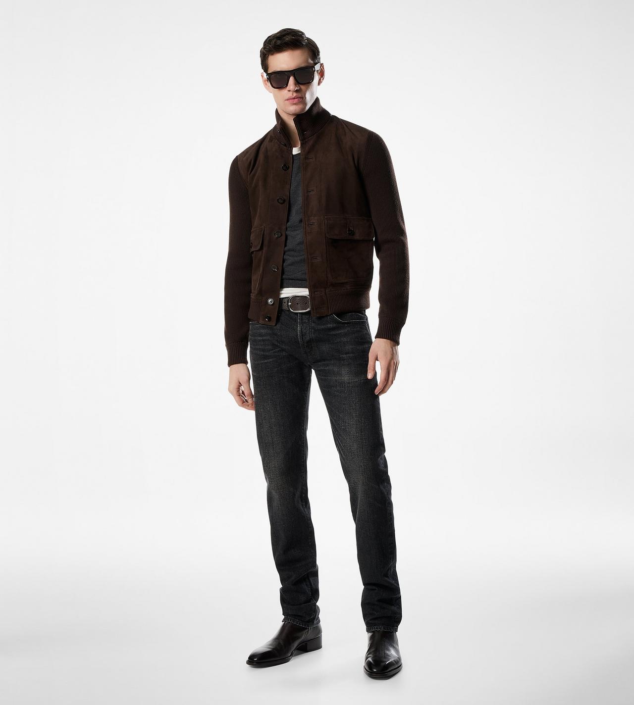 SUEDE FRONT MERINO BLOUSON image number 1