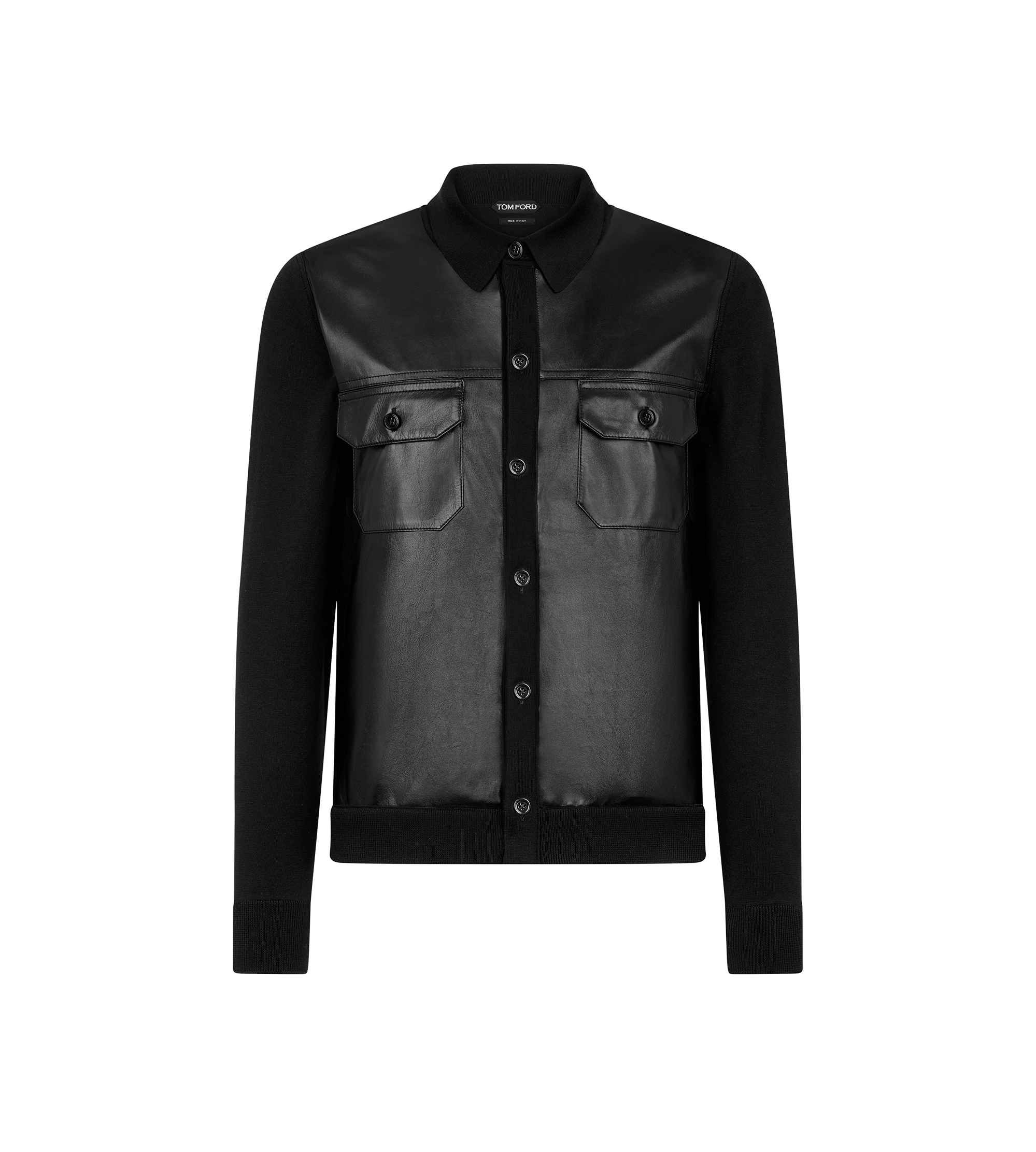 LEATHER FRONT SHIRT | Tom Ford Fashion