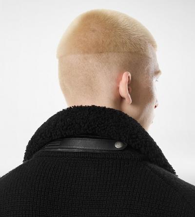 SHEARLING COLLAR CASHMERE CARDIGAN image number 1