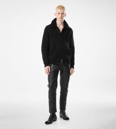 SHEARLING COLLAR CASHMERE CARDIGAN image number 4