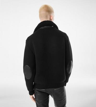 SHEARLING COLLAR CASHMERE CARDIGAN image number 3