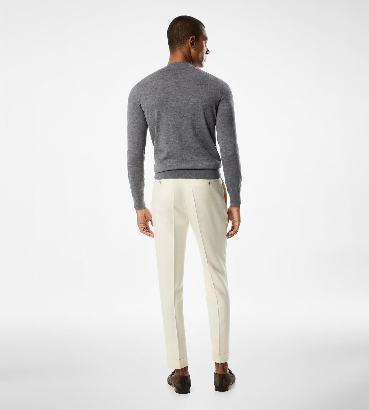 TOM FORD WOOL CHARCOAL FINE GAUGE PURE WOOL CREW NECK
