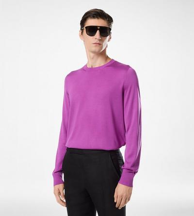 TOM FORD SILK BRIGHT MAUVE CUELLO REDONDO DE SEDA FLUIDA