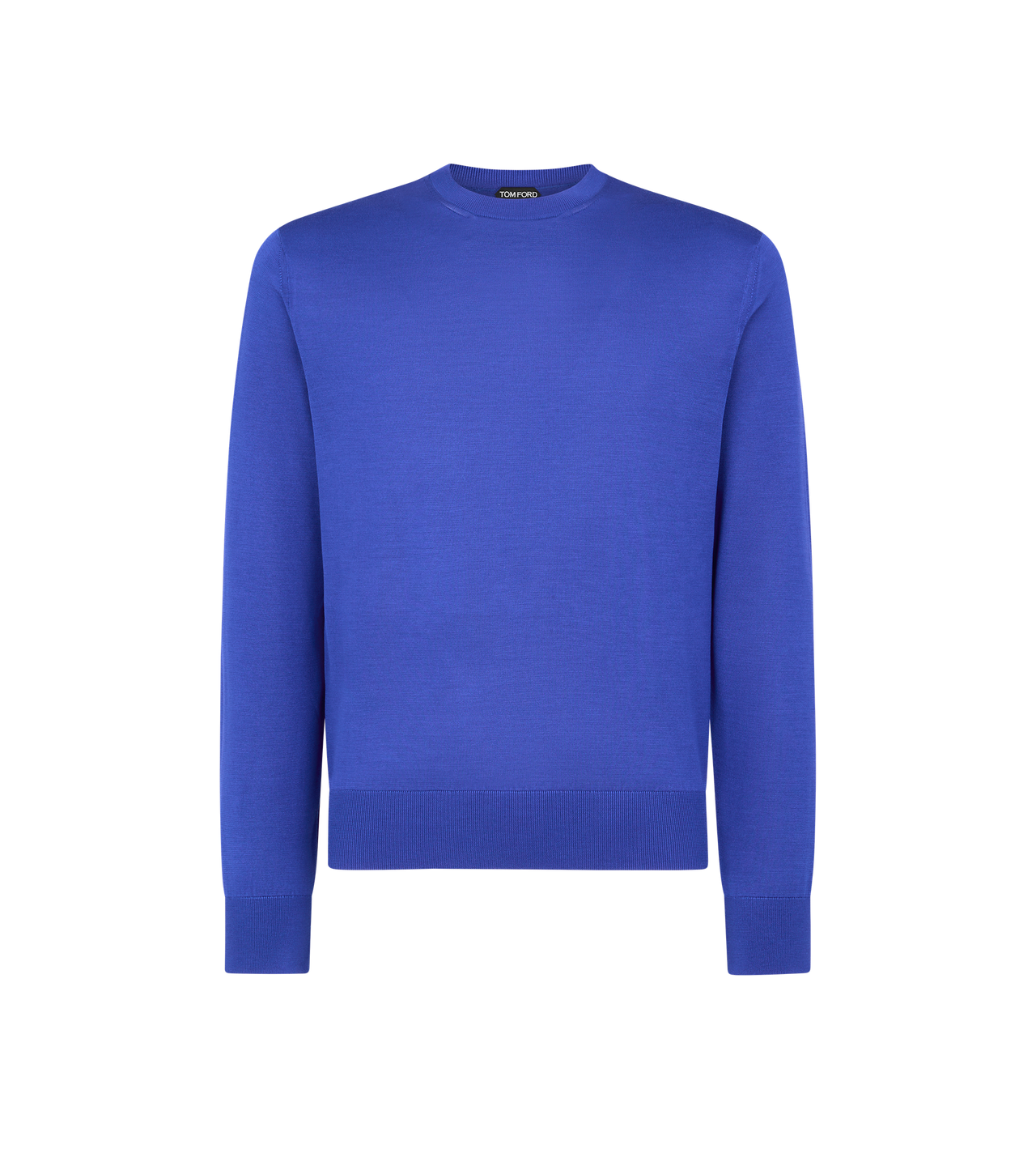 TOM FORD SILK ROYAL BLUE FLUID SILK CREW NECK