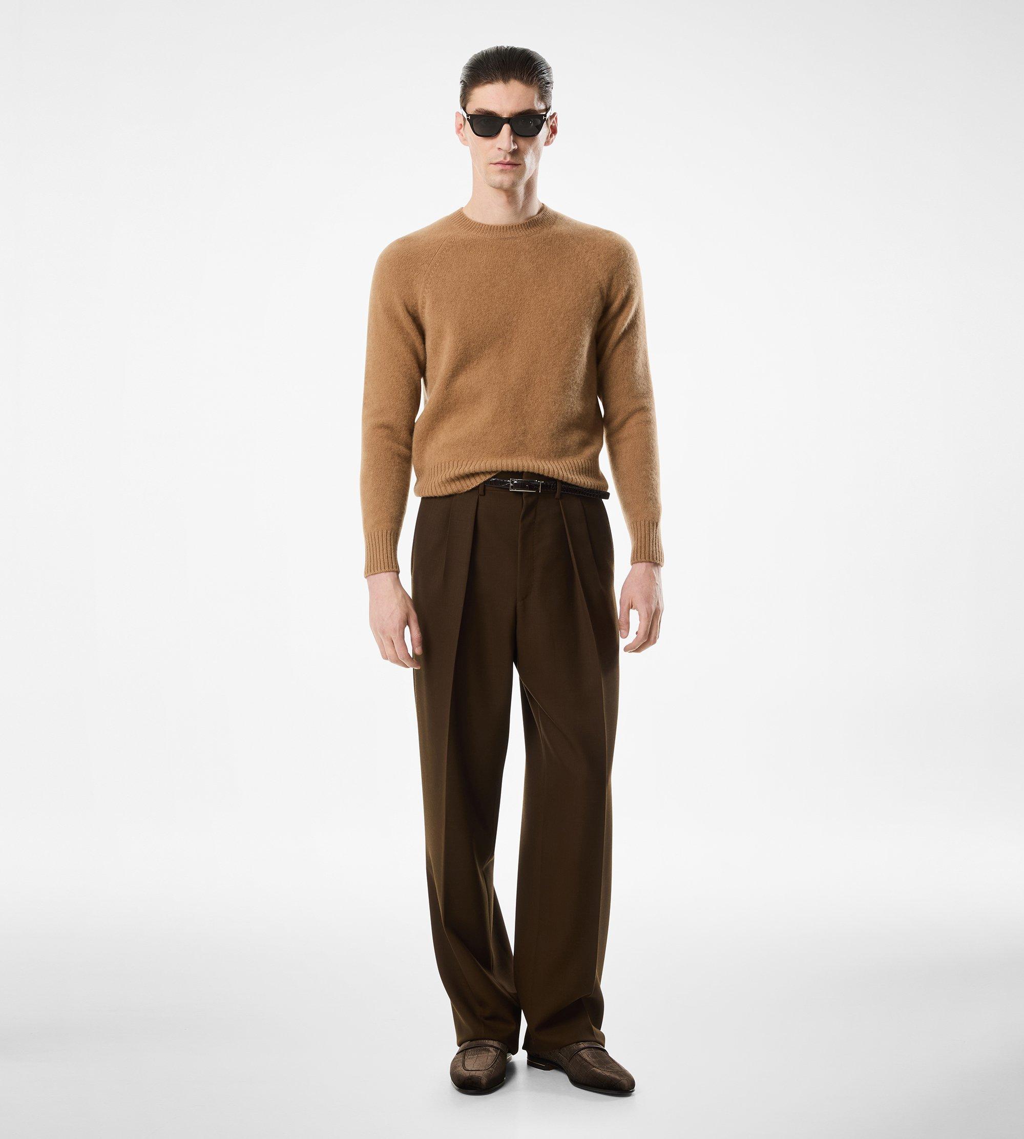 FELTED CASHMERE CREW NECK