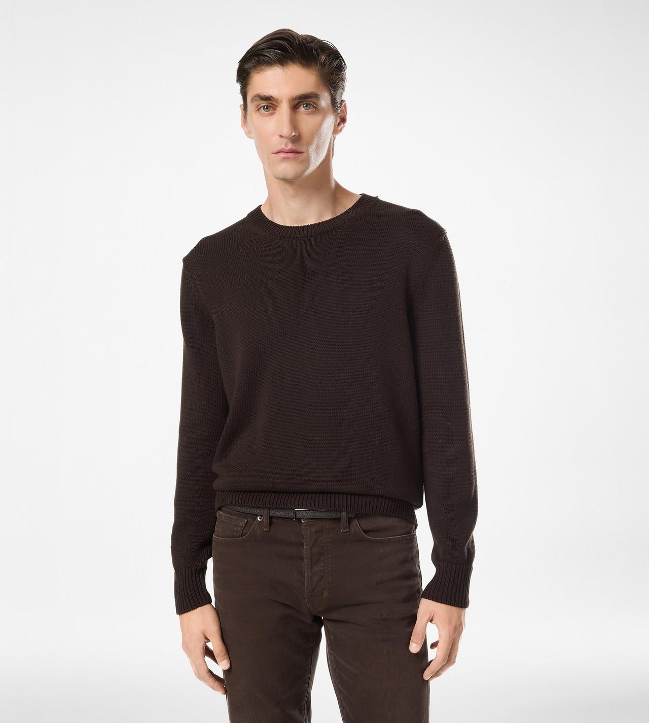 LIGHTWEIGHT COTTON BLEND CREW NECK image number 2