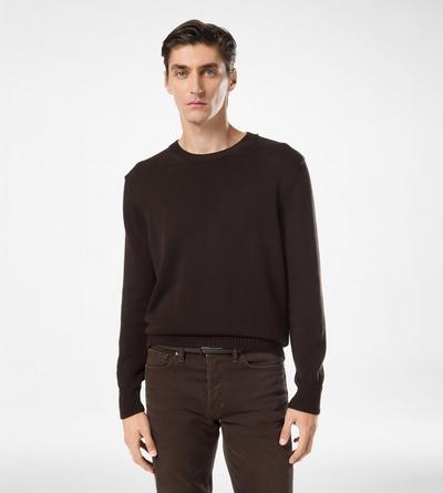 LIGHTWEIGHT COTTON BLEND CREW NECK image number 2