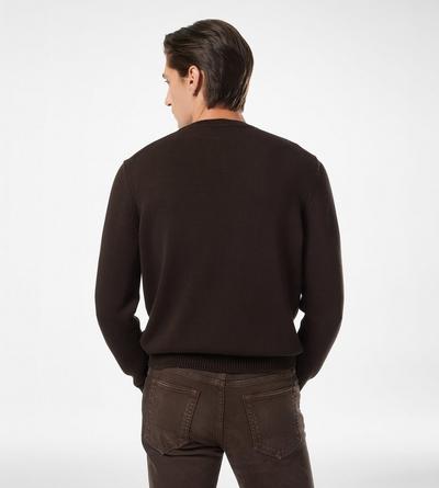 LIGHTWEIGHT COTTON BLEND CREW NECK image number 3