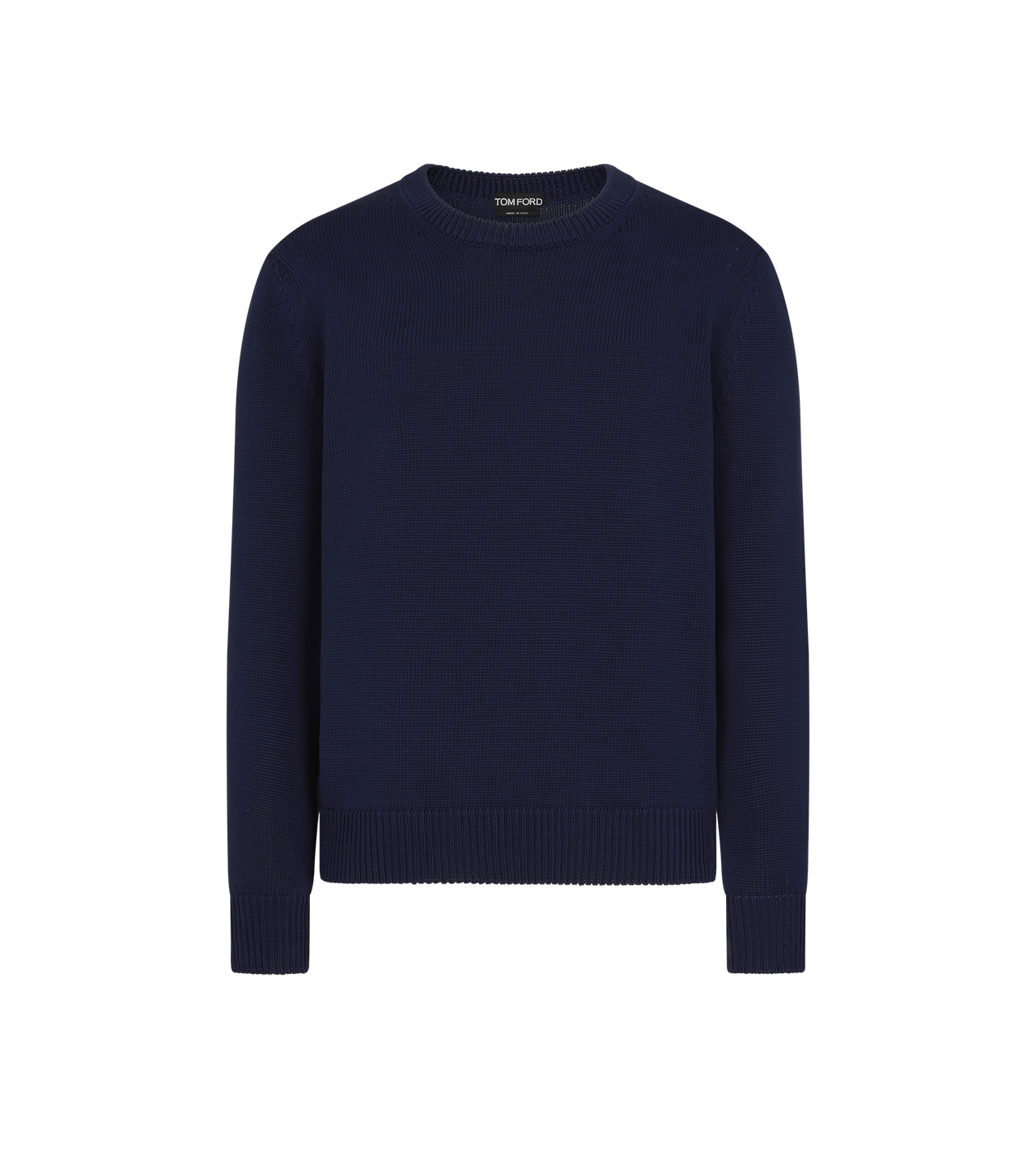 TOM FORD COTTON SILK NAVY BLAZER LIGHTWEIGHT COTTON BLEND CREW NECK