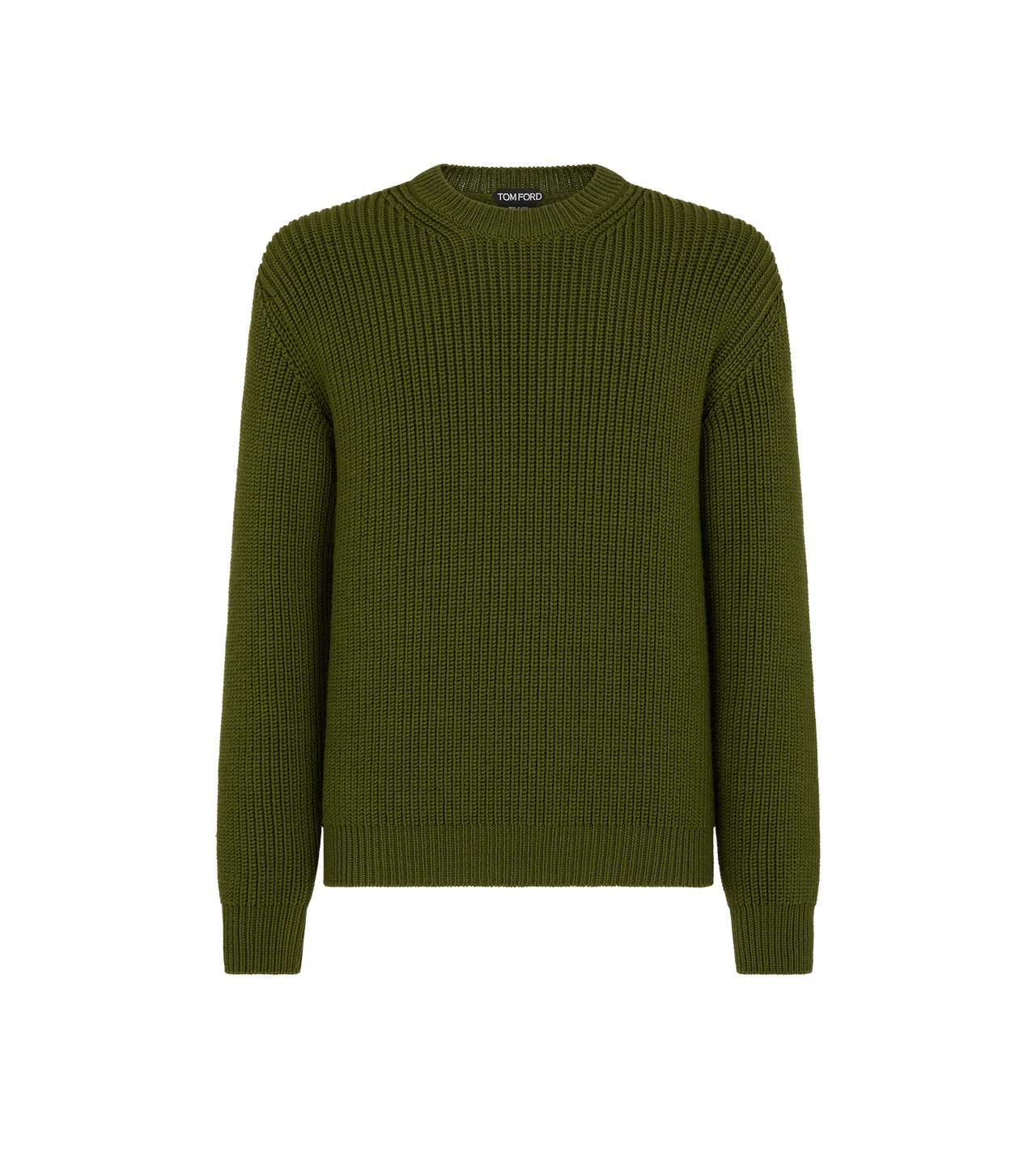 MERINO HALF CARDIGAN STITCH CREW NECK image number 0