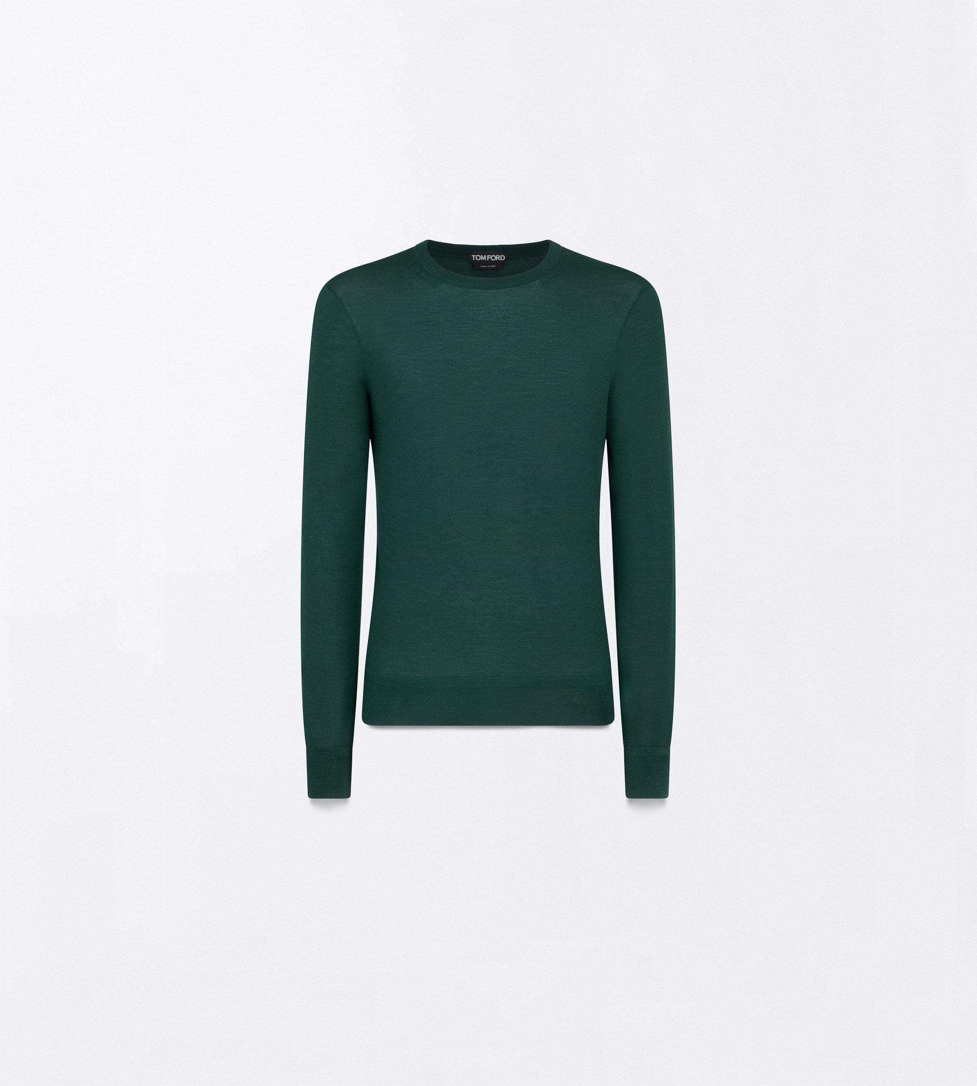 FINE GAUGE CASHMERE SILK CREW NECK SWEATER&nbsp;