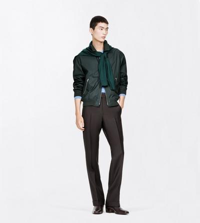 TOM FORD WOOL AZURE BLUE ULTRAFINE MERINO OVERSIZED CREW NECK.SWEATER
