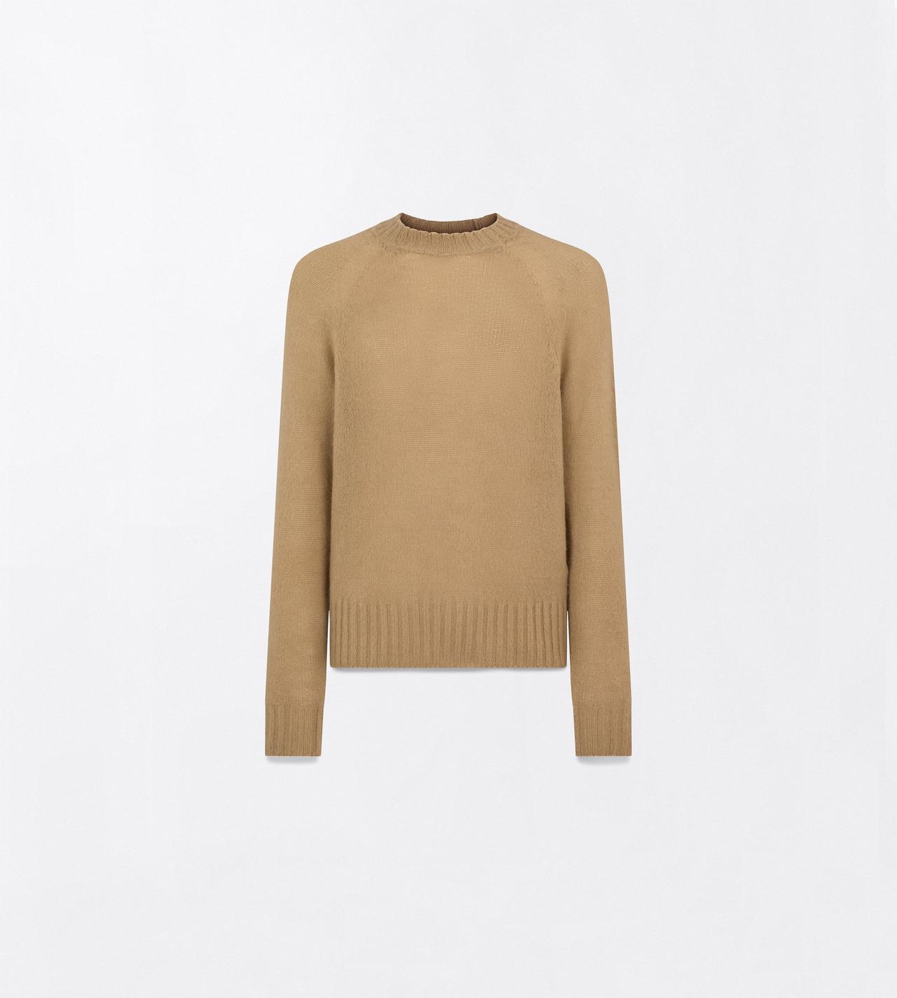 TOM FORD CASHMERE LIGHT TAUPE SEAMLESS BRUSHED CASHMERE CREW NECK SWEATER