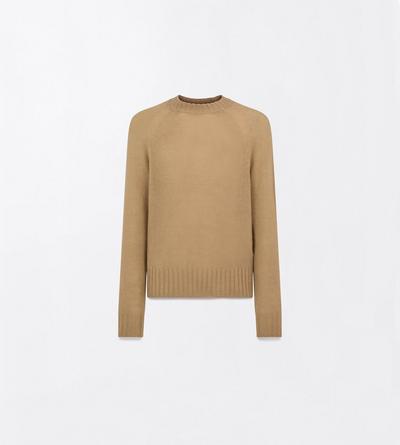 TOM FORD CASHMERE LIGHT TAUPE SEAMLESS BRUSHED CASHMERE CREW NECK SWEATER