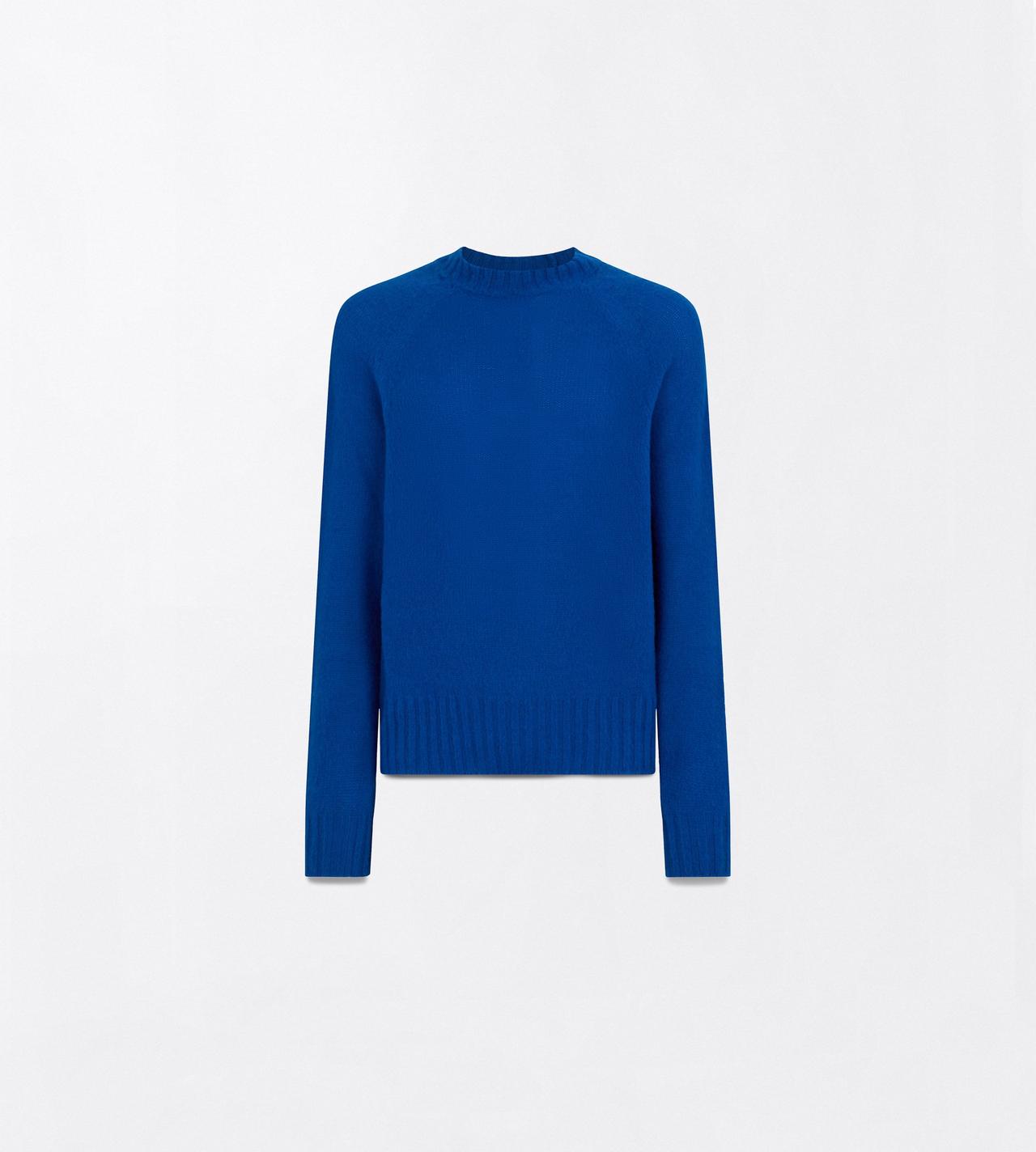 TOM FORD CASHMERE PRUSSIAN BLUE SEAMLESS BRUSHED CASHMERE CREW NECK SWEATER