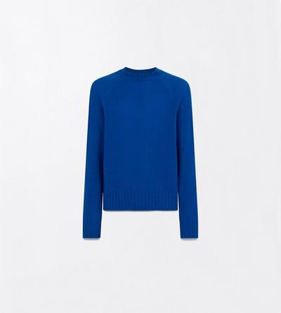 SEAMLESS BRUSHED CASHMERE CREW NECK SWEATER