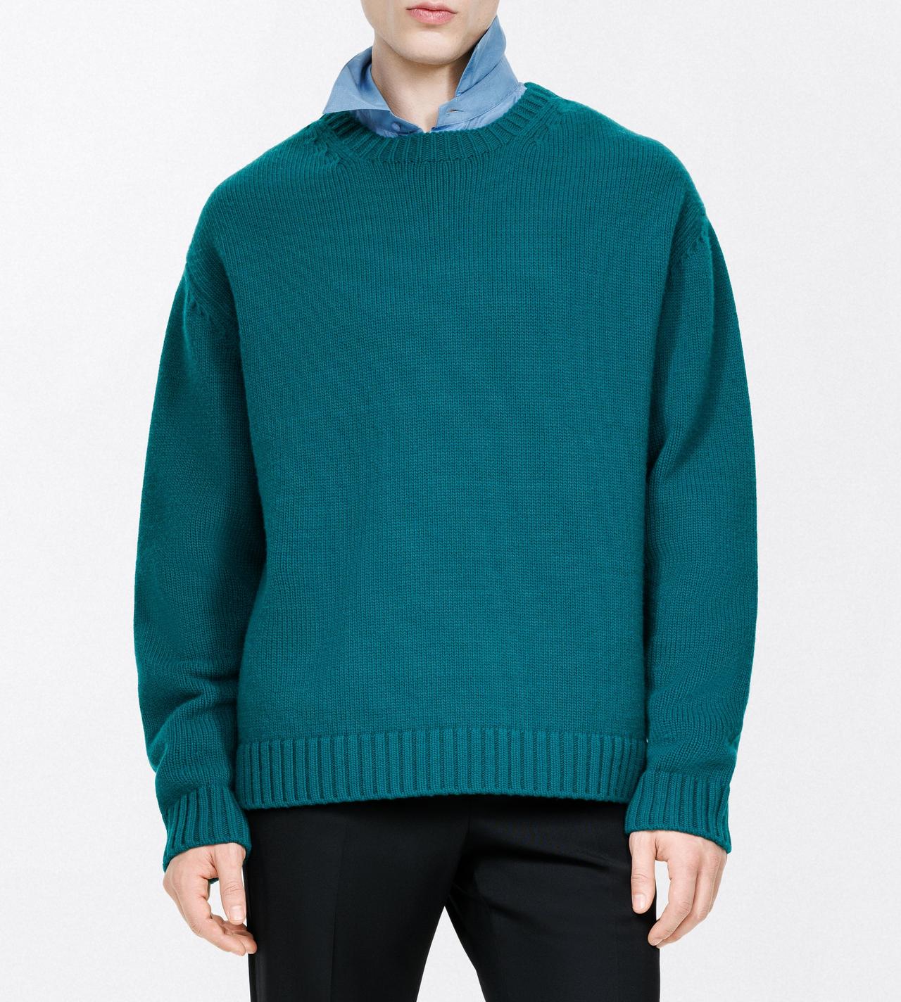 TOM FORD WOOL CASHMERE BLEND EMERALD CASHMERE WOOL CREW NECK SWEATER