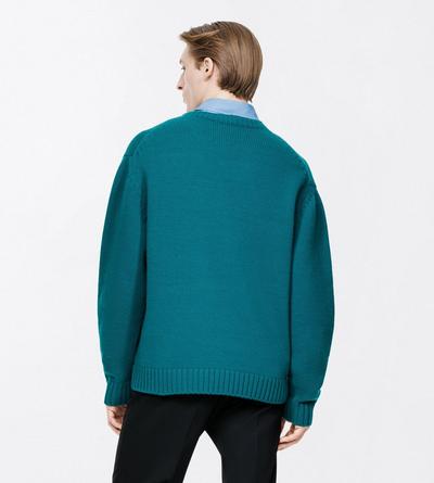 TOM FORD WOOL CASHMERE BLEND EMERALD CASHMERE WOOL CREW NECK SWEATER