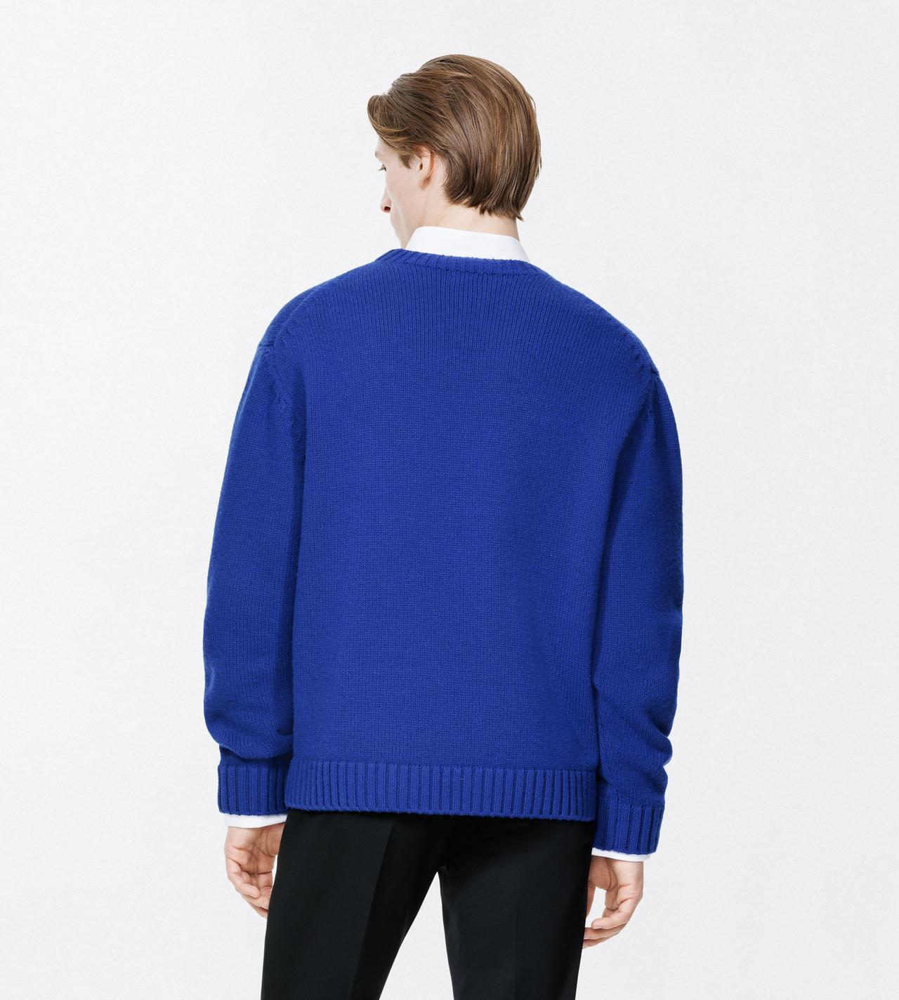 TOM FORD WOOL CASHMERE BLEND ROYAL BLUE CASHMERE WOOL CREW NECK SWEATER