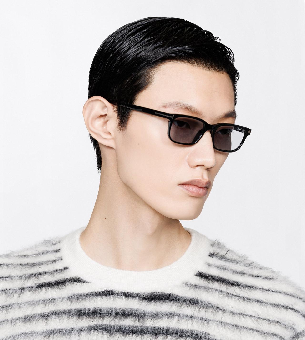 TOM FORD MOHAIR WOOL BLEND WHITE & BLACK BRUSHED MOHAIR CREW NECK SWEATER