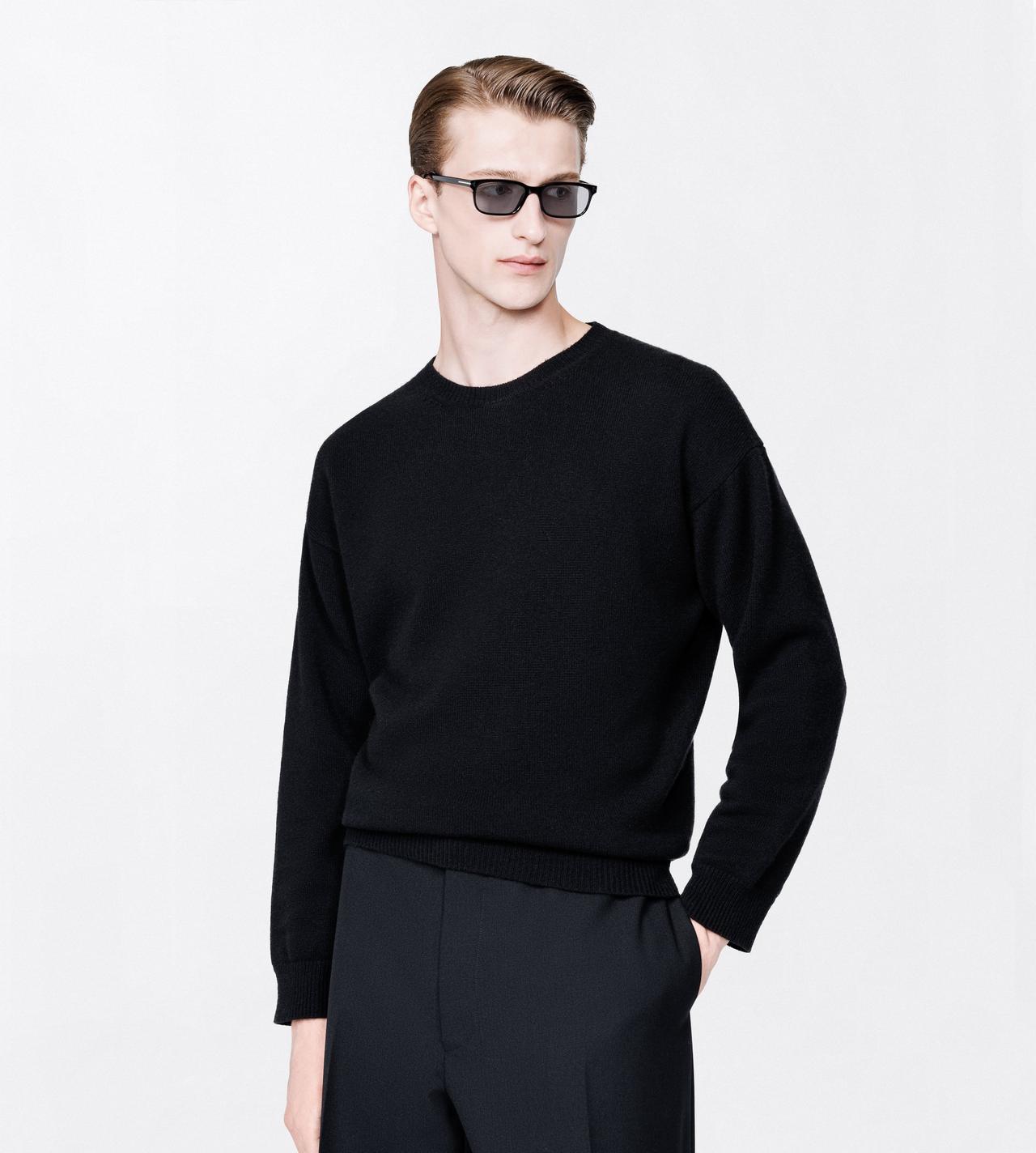 TOM FORD CASHMERE BLACK 5 GAUGE CASHMERE CREW NECK SWEATER