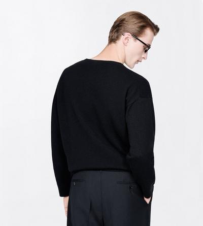 TOM FORD CASHMERE BLACK 5 GAUGE CASHMERE CREW NECK SWEATER