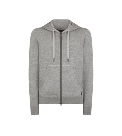 CASHMERE SILK ZIP HOODIE image number 0