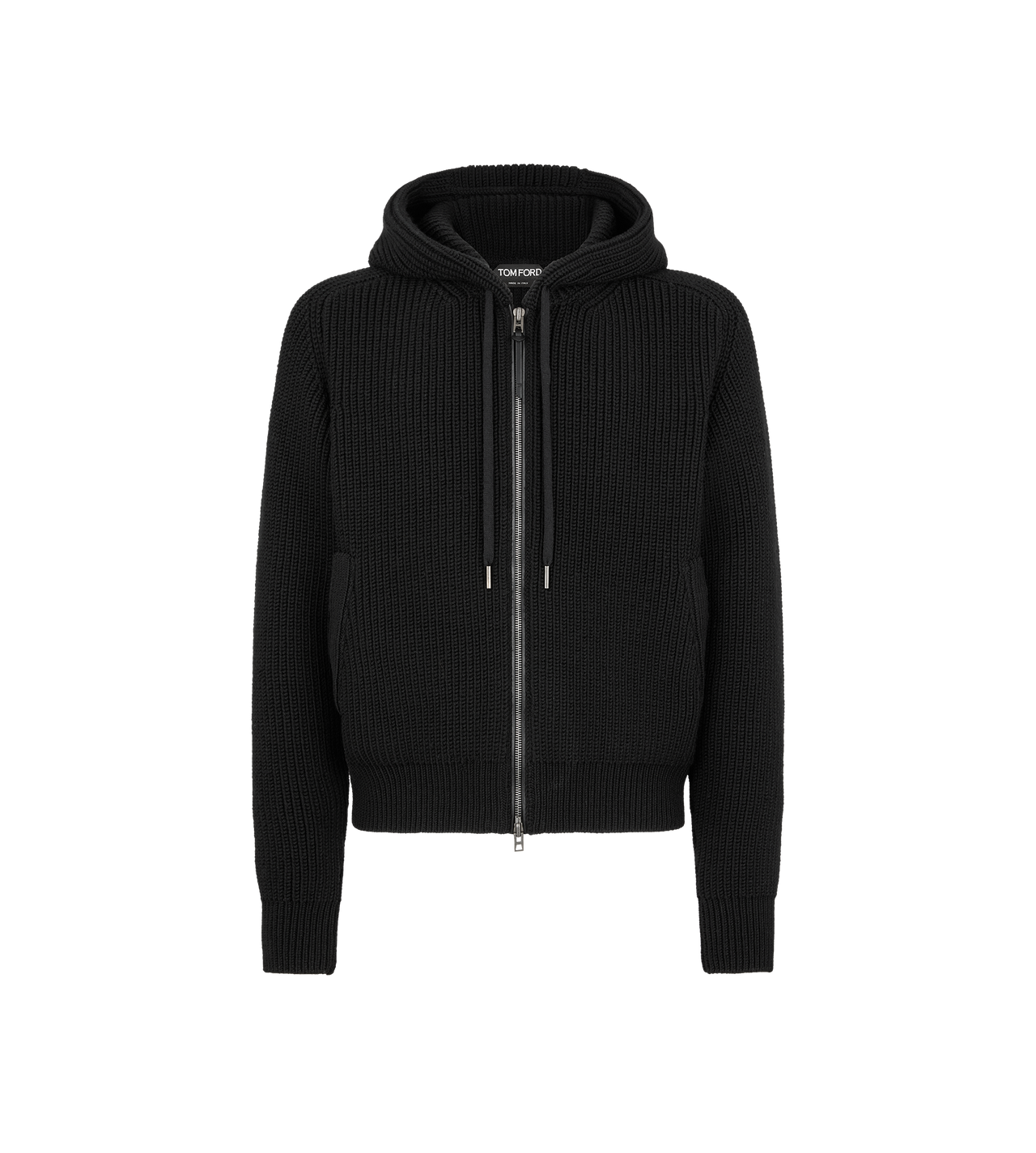 MERINO HALF CARDIGAN STITCH HOODIE image number 0