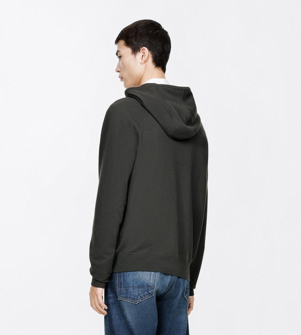 TOM FORD CASHMERE WOOL BLEND FOREST GREEN CASHMERE MERINO HOODIE&nbsp;