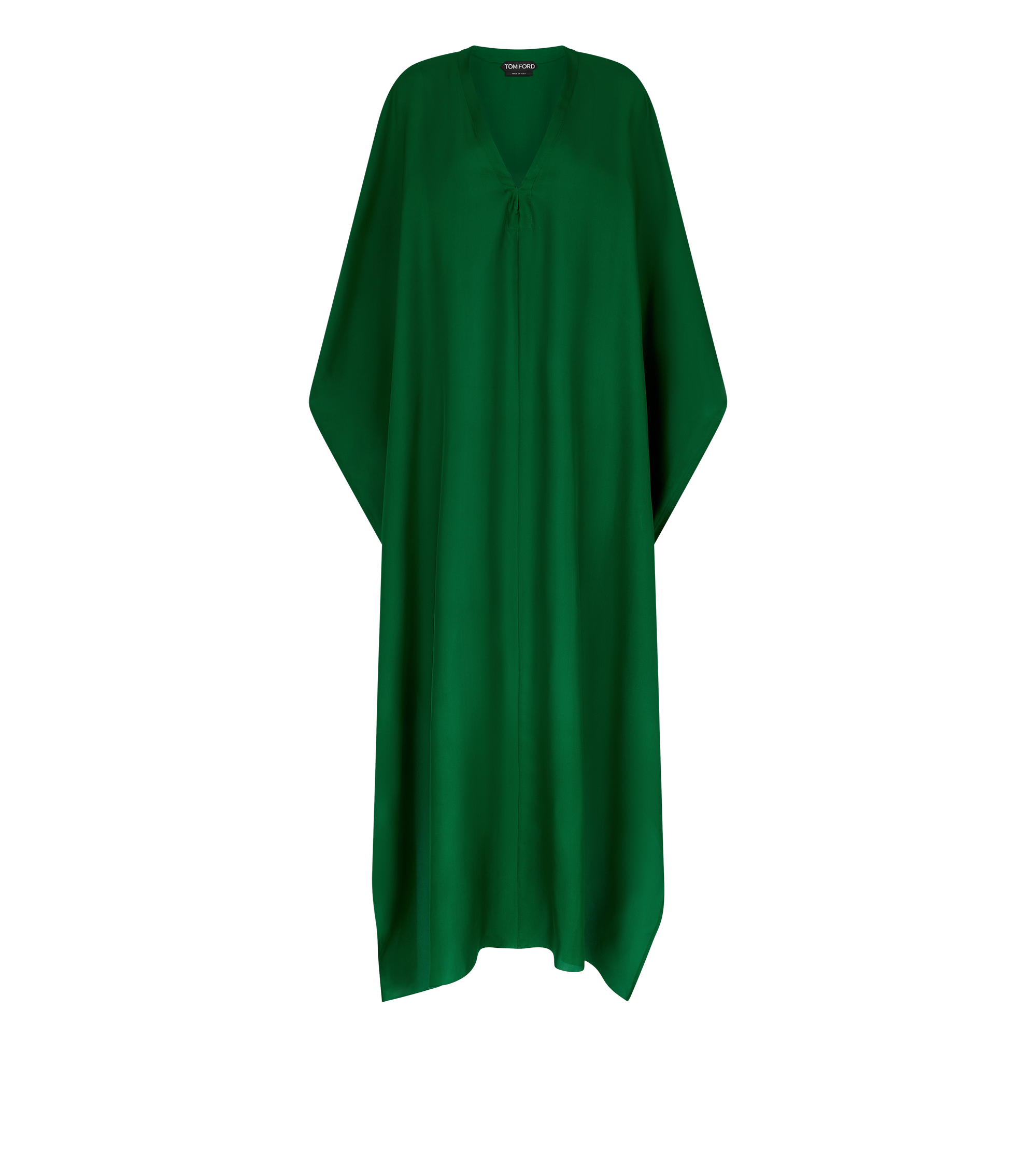 DEEP V-NECK SILK KAFTAN