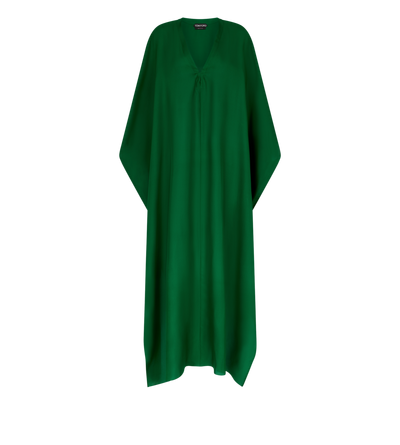 DEEP V-NECK SILK KAFTAN