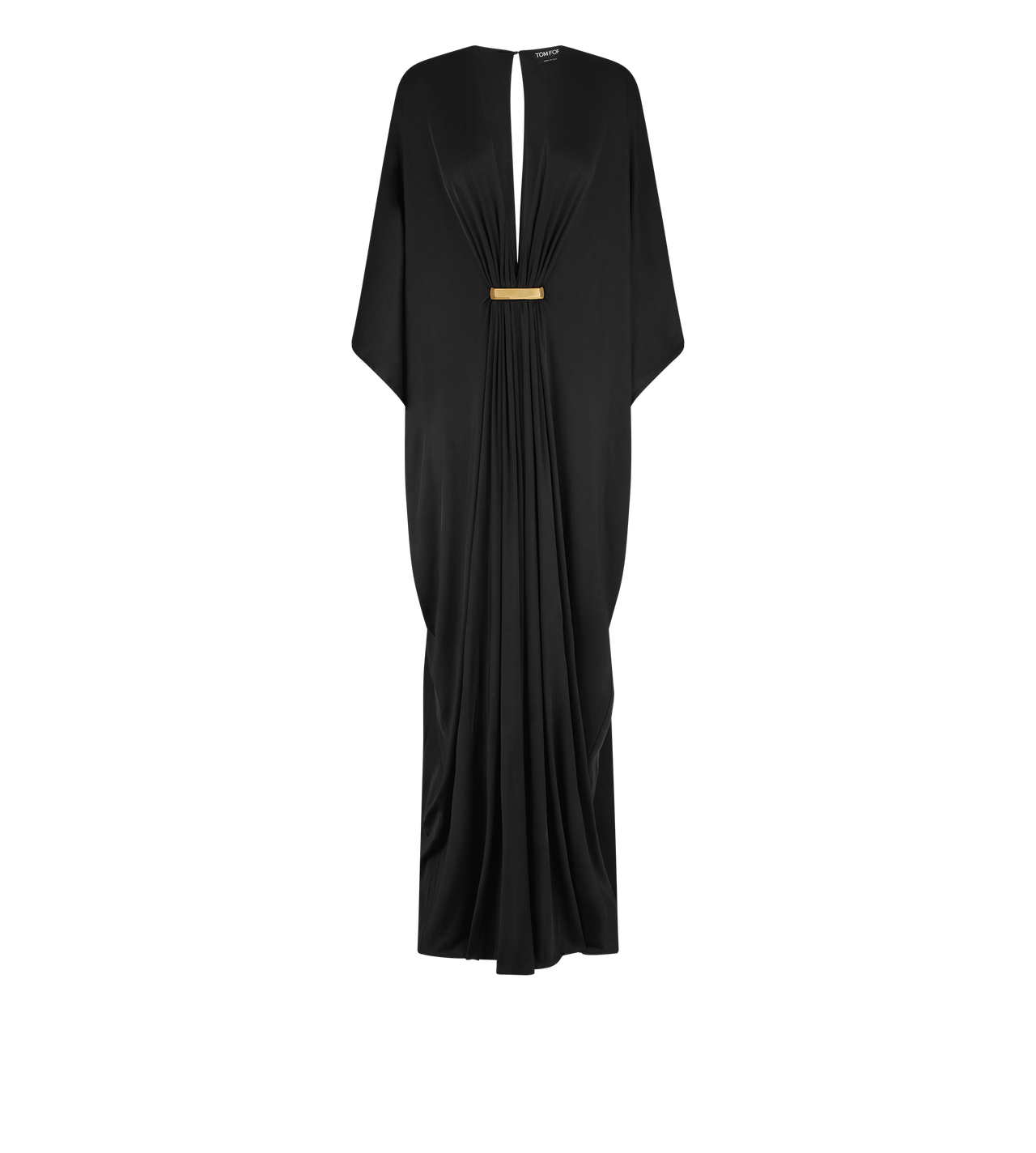 SATIN STRETCH JERSEY DEEP V-NECK KAFTAN image number 0