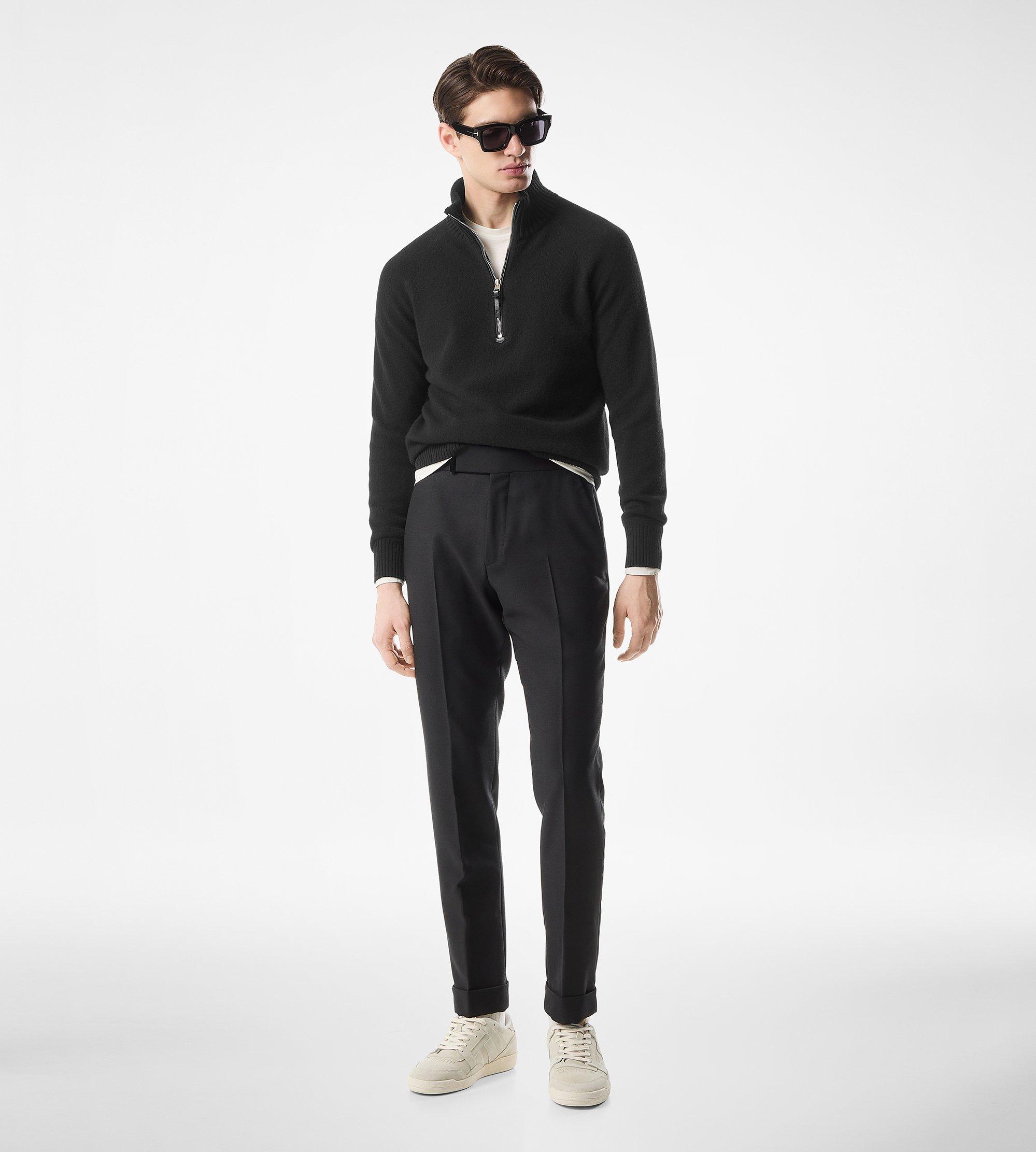 CASHMERE LAMBSWOOL HALF ZIP | Tom Ford Fashion