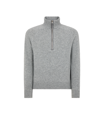 CASHMERE LAMBSWOOL HALF ZIP image number 0