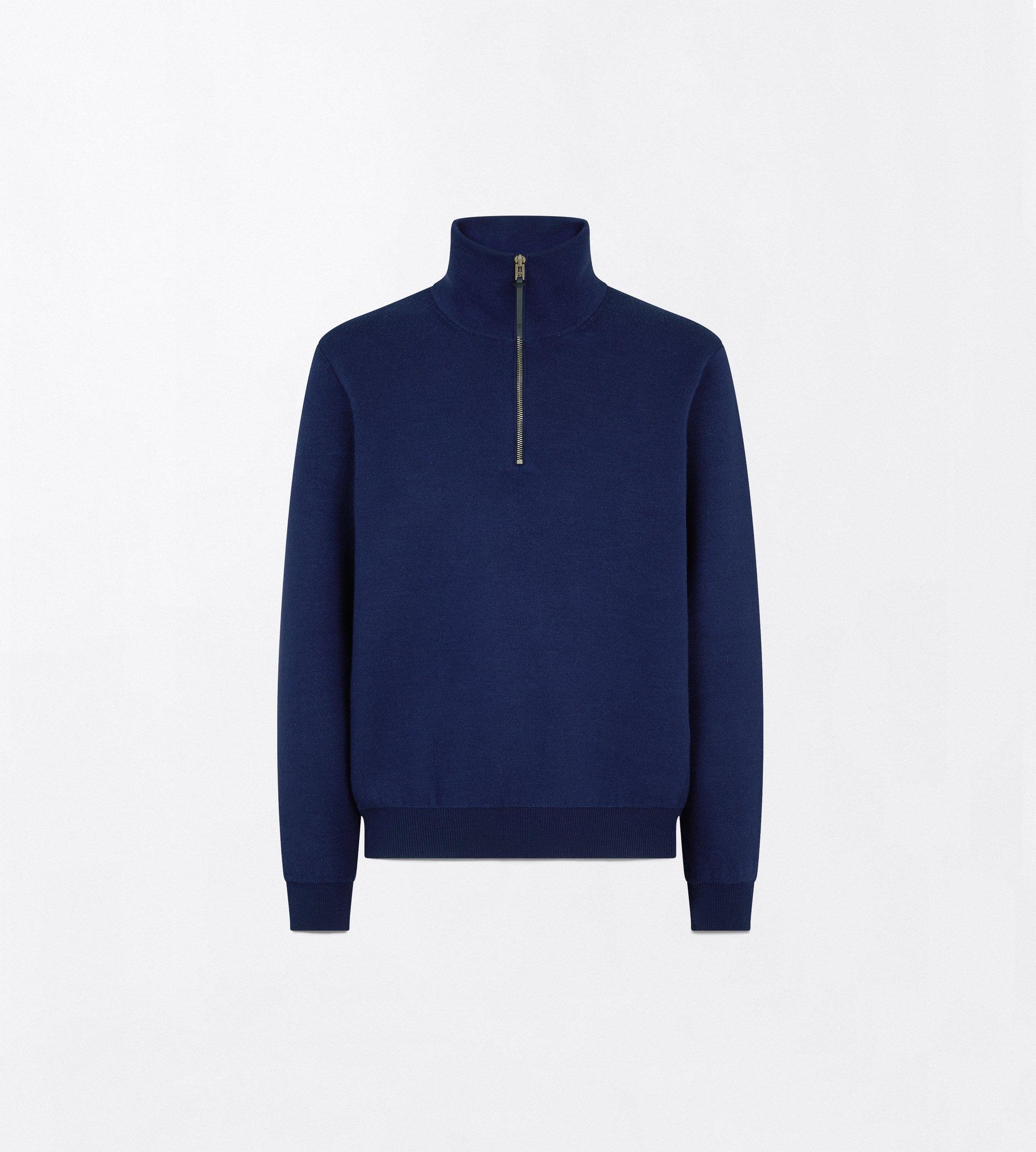 DOUBLE FACE WOOL HALF ZIP